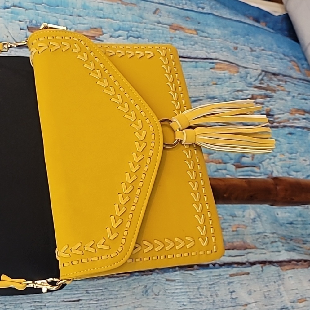 Boho Yellow Crossbody Purse - Picture 9 of 14